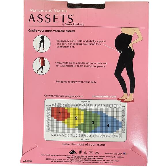 Assets by Sara Blakely Marvelous Mama Lucky Leggings 800M - Brown - Size 4 - Picture 3 of 6